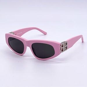 NEW BALENCIAGA BB0095S 013 BALENCIAGA PINK GREY SUNGLASSES BB0095S